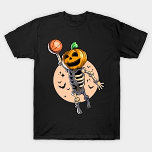 Skeleton Pumpkin Baller T-Shirt